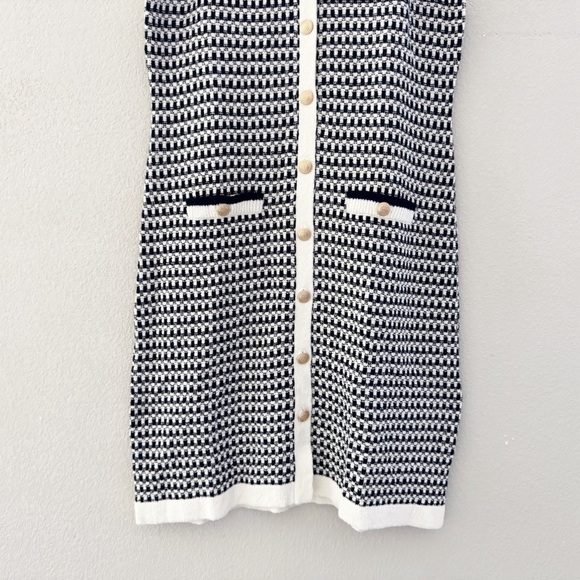 Talbots Textured Tweed Lady Dress Med Sweater Cotton Knit Classic Old Money NWT - Picture 7 of 12